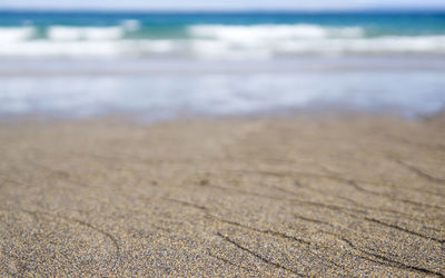 Surface level of sand on beach
