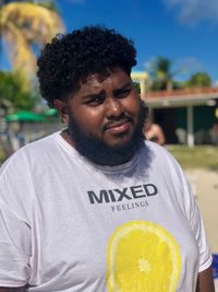 Portrait of man standing outdoors