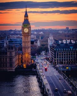 Cityscape at sunset