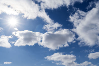 Low angle view of clouds in sky