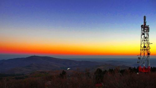 Scenic view of mountains against clear sky