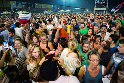 Crowd at music concert