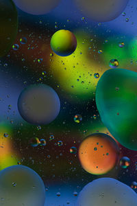 Close-up of bubbles in water