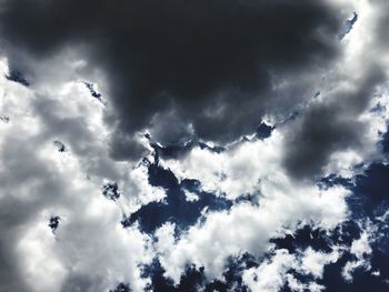 Low angle view of clouds in sky