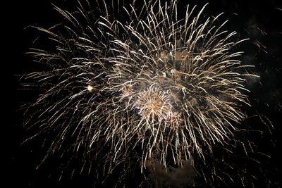 Low angle view of firework display