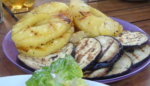 Close-up of seafood in plate