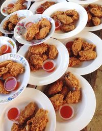 Close-up of food served in plate