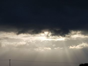 Low angle view of storm clouds in sky