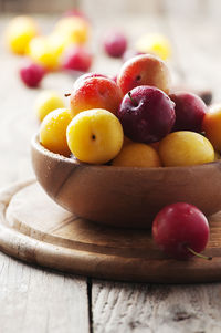 Close-up of apples on table