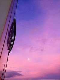 Low angle view of pink sky at sunset