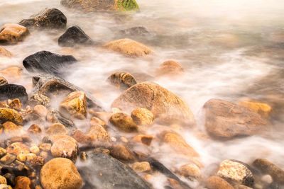 Scenic view of rocks in sea