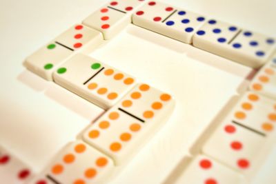 Close-up of objects on table