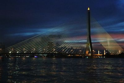 Illuminated city at night