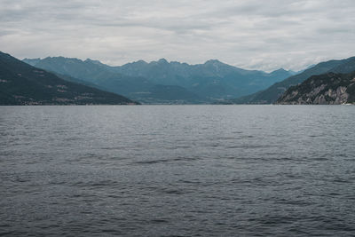 Scenic view of lake against mountains