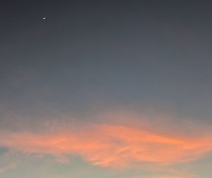 Low angle view of sky at sunset