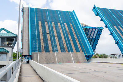 Low angle view of modern buildings against sky