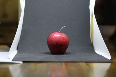 Close-up of apple on table