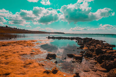 Scenic view of sea against sky