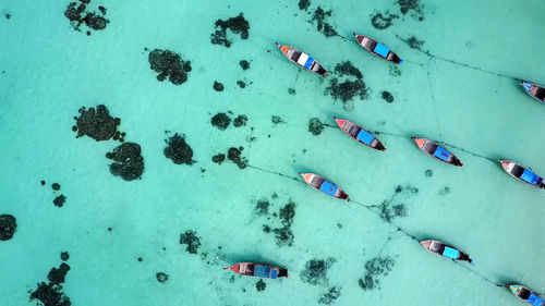 High angle view of people