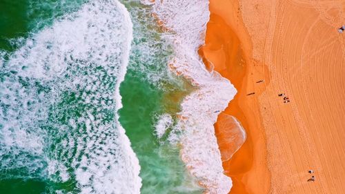 High angle view of beach