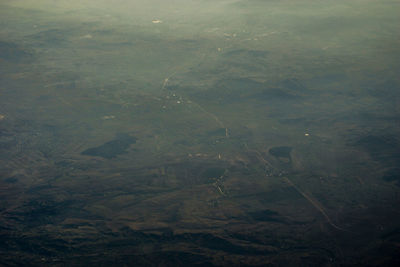 High angle view of land