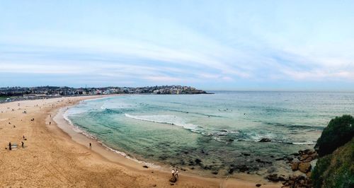 Panoramic view of beach against sky