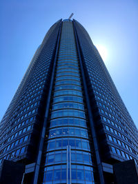 Low angle view of modern building against sky