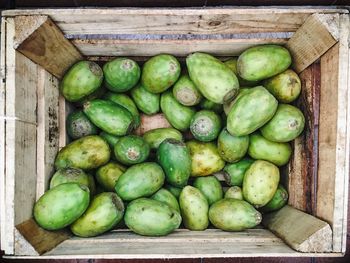 Directly above shot of fruits in container