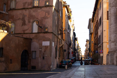 Via giulia street fron the di san giovanni battista church . rome, italy