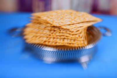 Close-up of cupcakes on table