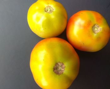 High angle view of fruits on table