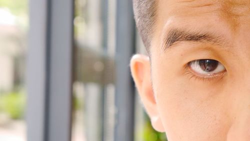 Close-up portrait of boy