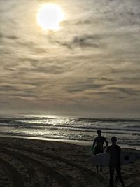 Scenic view of sea during sunset
