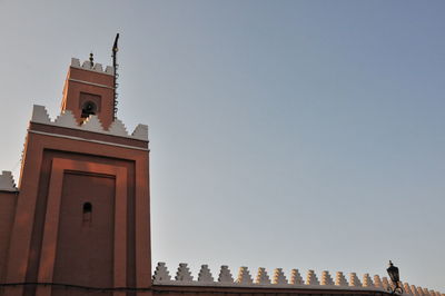 Low angle view of historical building against clear sky