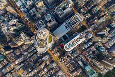 Aerial view of buildings in city