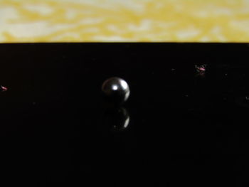 Close-up of water drop against black background