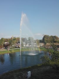 Scenic view of river against sky