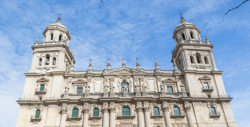 Low angle view of historical building against sky