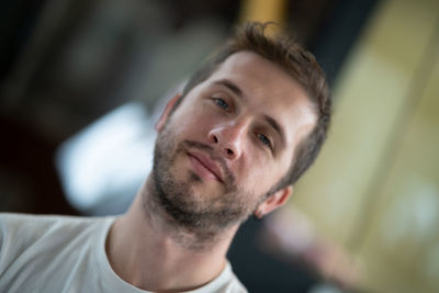 Close-up portrait of young man