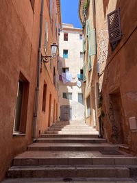 Low angle view of buildings in town