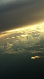 Aerial view of clouds in sky