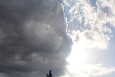 Low angle view of cloudy sky