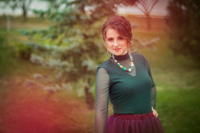 Portrait of a smiling young woman