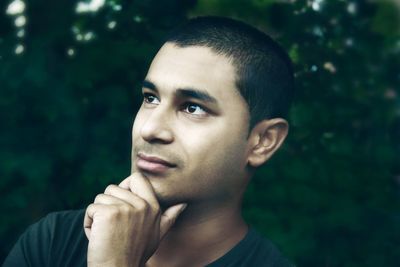 Close-up portrait of man