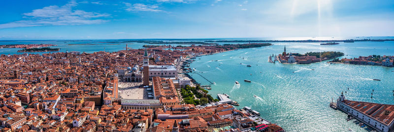 Aerial view of venice near saint mark's square