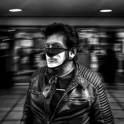 Portrait of man wearing sunglasses