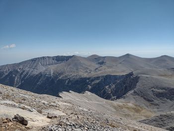 Scenic view of dramatic landscape against sky