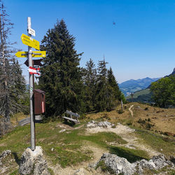 Information sign in kaisergebirge 