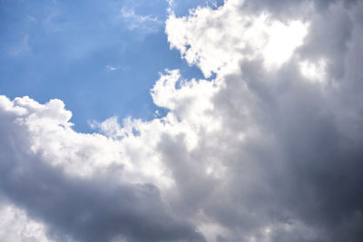 Low angle view of clouds in sky