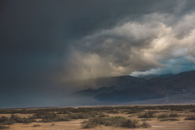 Scenic view of desert against sky